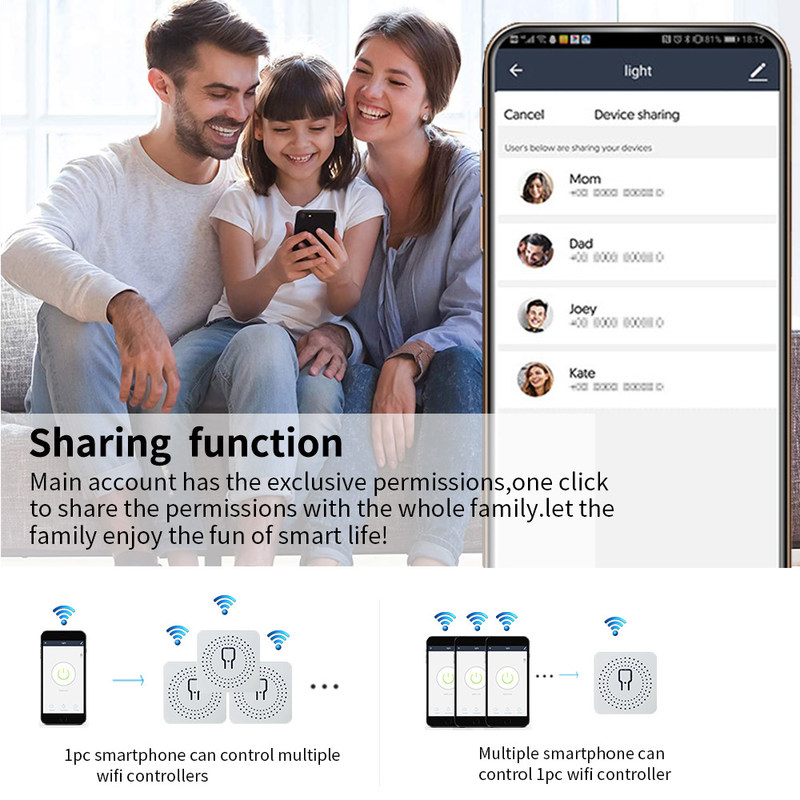 Tuya Alexa Timer Smart Switch 10A Модуль ретрансляции Работа Удаленный умный переключатель поддержка Google Alexa голосовое управление легкая установка