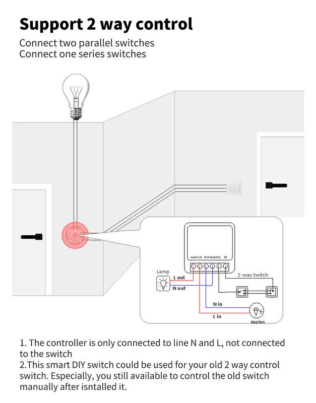 DIY MINI Homekit Настенный переключатель кнопки Модификатор Реле Модуль Работа с tuya wifi приложение поддержка функции голосового управления