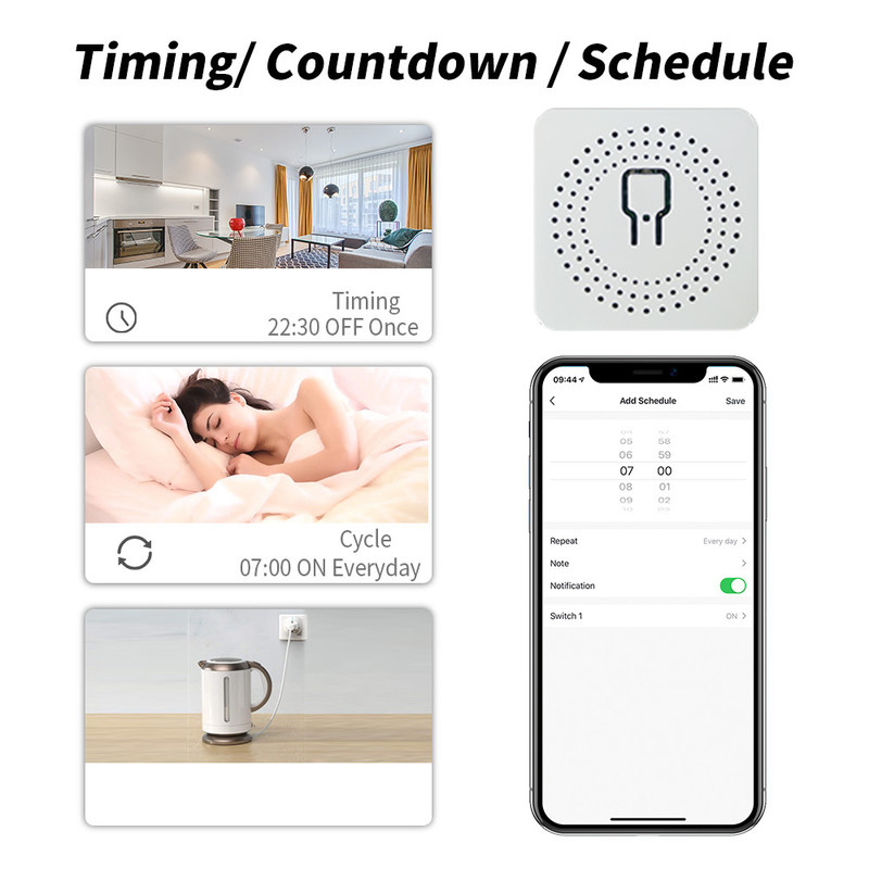 DIY MINI Homekit Настенный переключатель кнопки Модификатор Реле Модуль Работа с tuya wifi приложение поддержка функции голосового управления