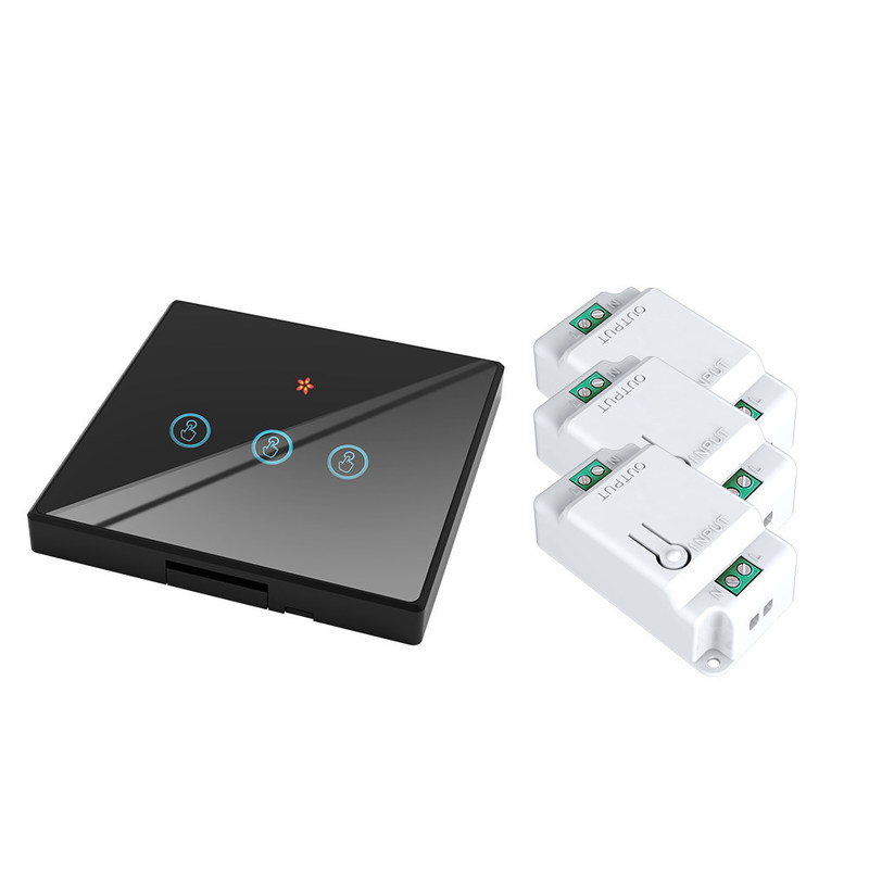 10А Огнестойкий ABS Homekit Smart Switch закаленная стеклянная панель Три переключателя включения/выключения поддерживают дистанционное управление