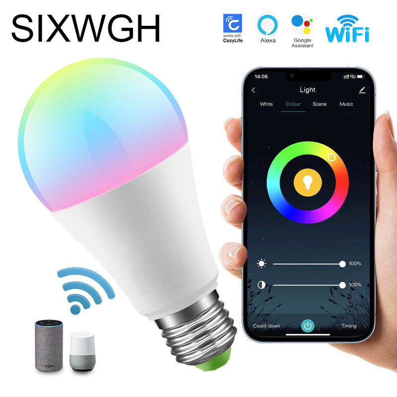 Граффити Bluetooth RGB домочадца 	Свет украшения атмосферы шарика шарика 9W СИД Wifi