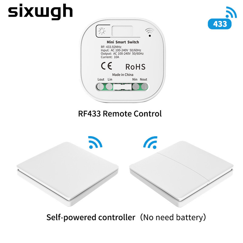 переключатель 2a 250v Whz01 Zigbee умный округлил угловой выключатель затемнения прерывателя Rf433 Homekit