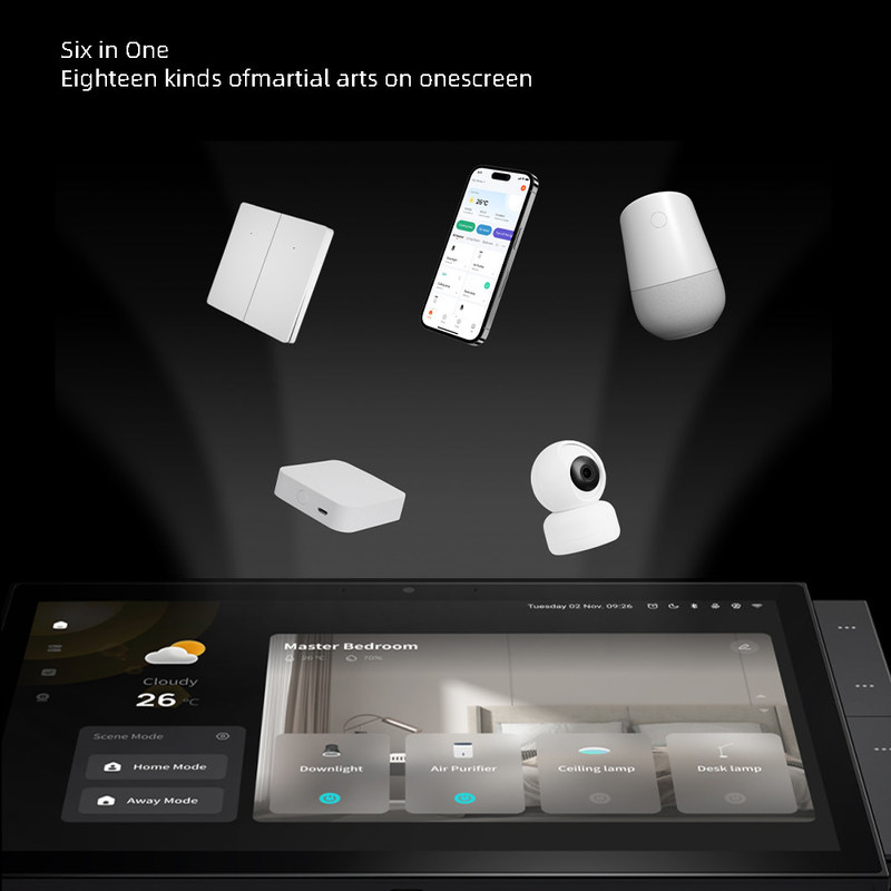 10-дюймовый Wifi Smart Home Touch Screen Panel Многопротоколы Беспроводное дистанционное управление Встроенное голосовое управление