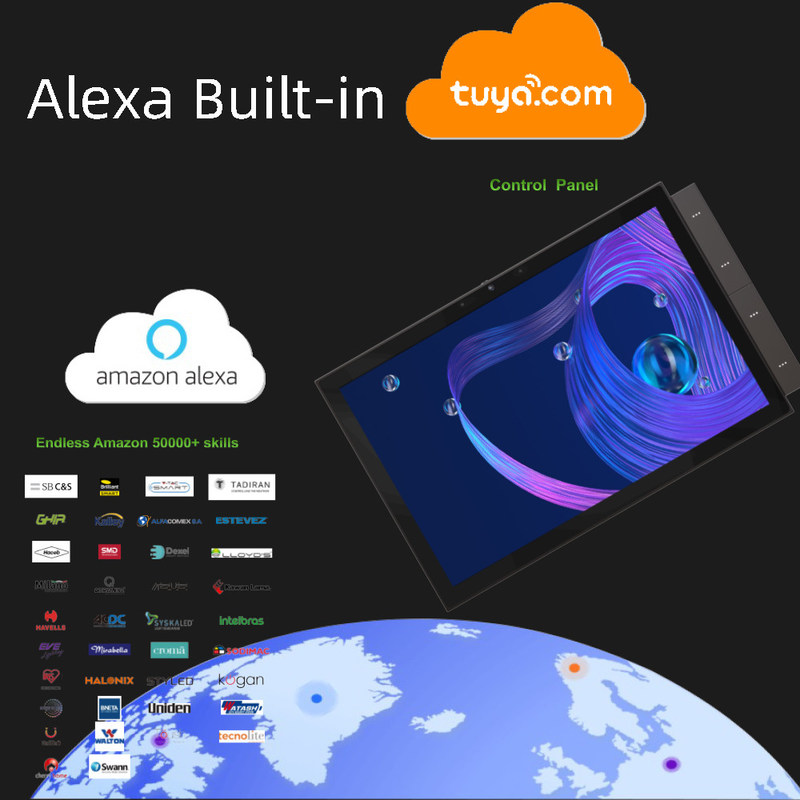 10-дюймовый Wifi Smart Home Touch Screen Panel Многопротоколы Беспроводное дистанционное управление Встроенное голосовое управление