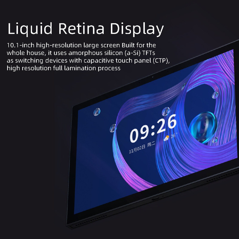 10-дюймовый Wifi Smart Home Touch Screen Panel Многопротоколы Беспроводное дистанционное управление Встроенное голосовое управление