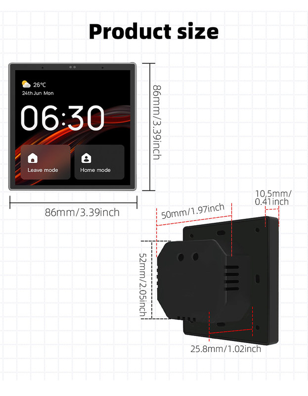 Широкий диапазон Smart Display Controller Smart Home Touch Screen Panel Многопротоколы Функция Встроенные функции