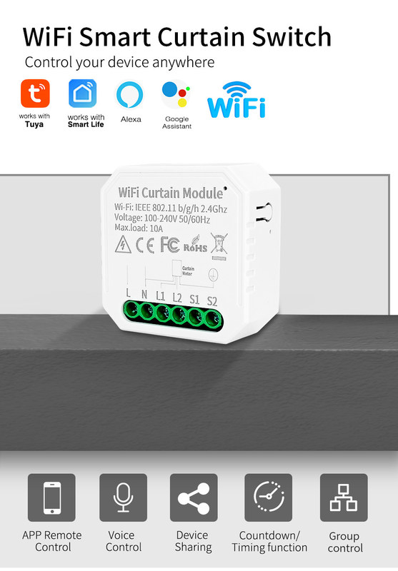Wi-Fi умные коммутаторы Удаленное управление и голосовое управление с планированием и автоматизацией, мониторинг энергии, легкая установка и настройка