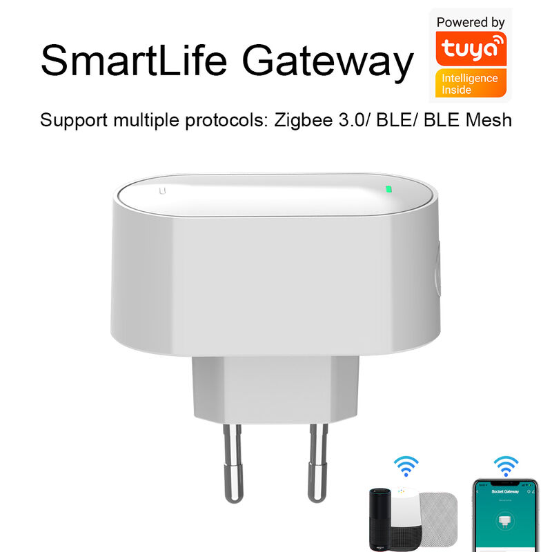 SIXWGH EU Plug-in Smart Life Gateway 3 в 1 Zigbee 3.0/BLE/BLE Mesh Hub 128+ Устройства управления Alexa App Home Smart Home Wi-Fi