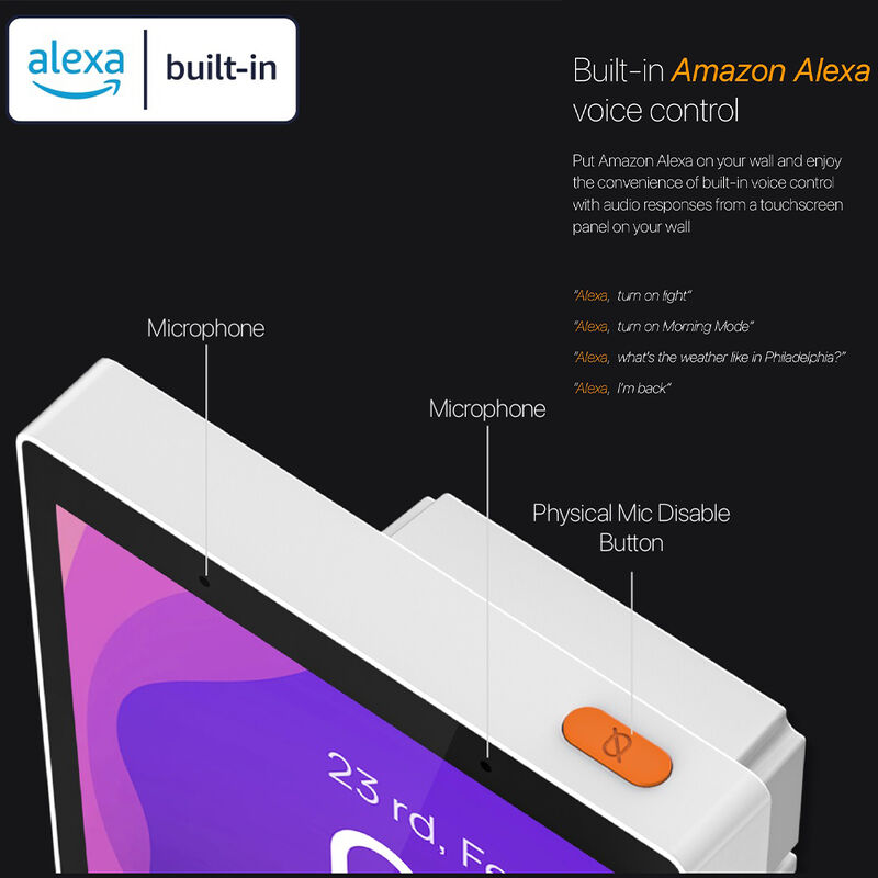 SIXWGH 5-дюймовая умная панель управления Alexa Встроенный сенсорный экран водонепроницаемая 7MP камера Зигби шлюз Edge Computing Smart Home