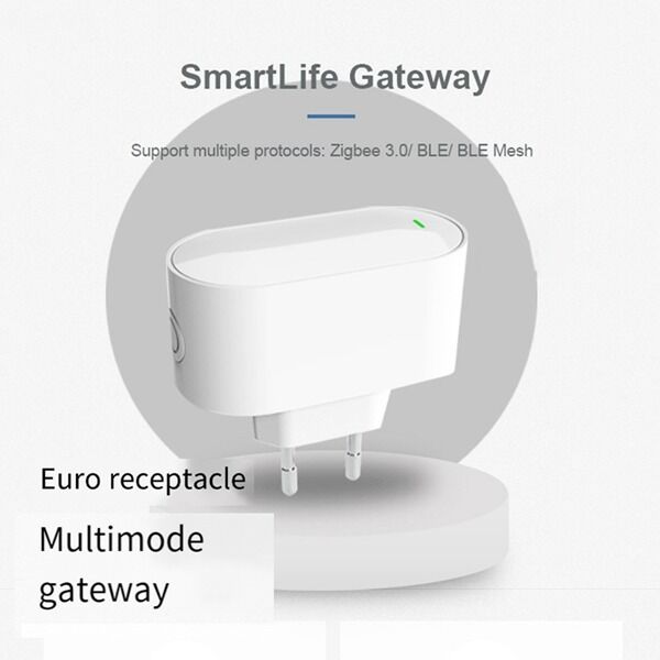 SIXWGH Tuya SmartLife Multi-Protocol Gateway Zigbee 3.0 + для + BLE Mesh Hub Wi-Fi Работает с Alexa/Google Home