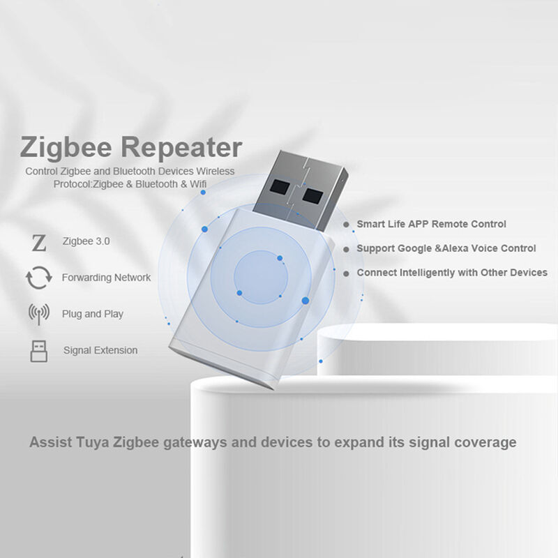 SIXWGH Tuya Zigbee 3.0 USB-ретранслятор / усилитель сигнала Вставка для воспроизведения диапазона расширения умный дом 30 м Покрытие работает с приложением Alexa / Google