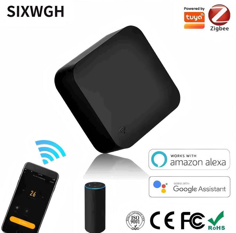 SIXWGH Tuya Smart Пульт ДУ США/ЕС/PL Совместимость с Alexa Google Home Покрытие 360° Сертификация FCC Zigbee Умный ИК-пульт ДУ 5V WiFi