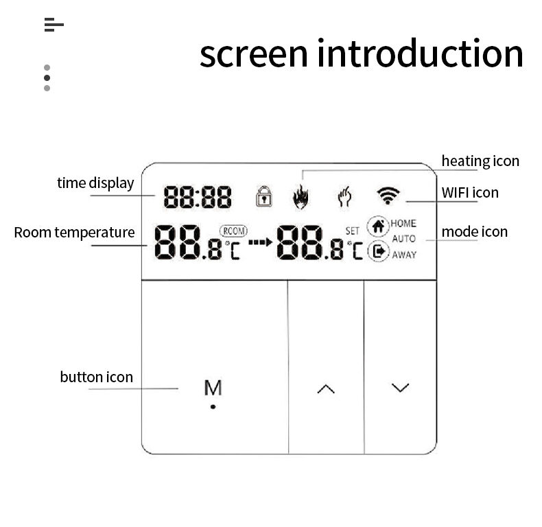 SIXWGH Smart WiFi Thermostat Tuya App Voice Control 16A Load LCD Программируемый регулятор температуры для электрических отелей