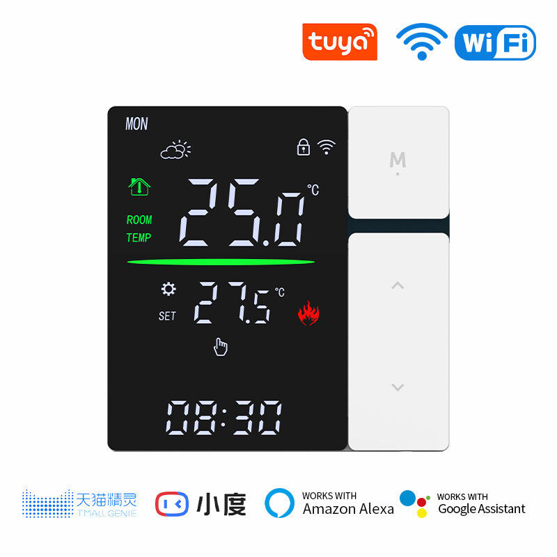 SIXWGH Smart WiFi Термостатный контроллер для отопления воды LED сенсорный экран Контроль температуры Электрический пол/стень гараж RV