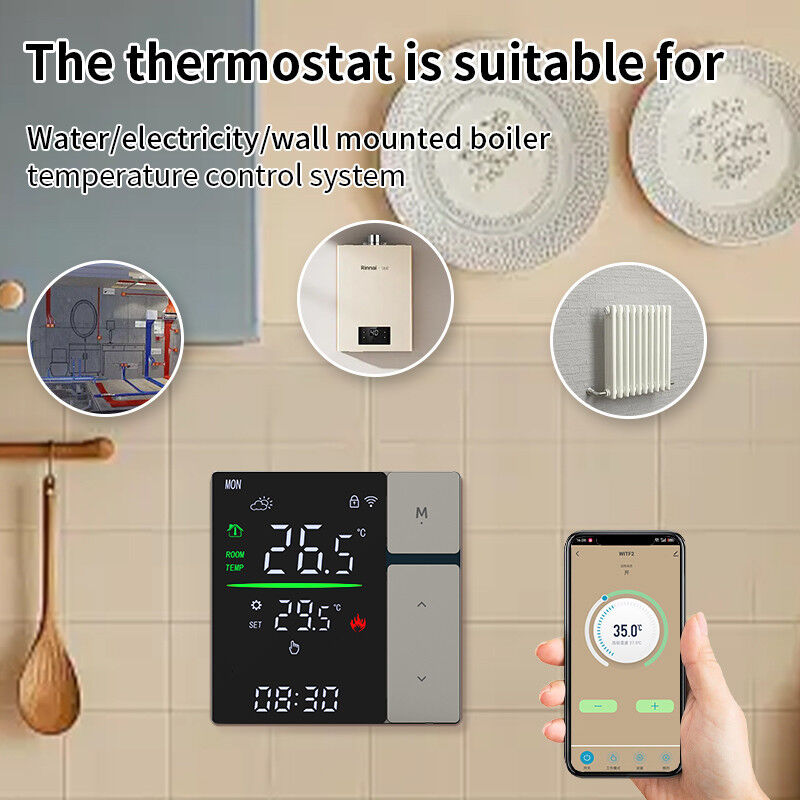 SIXWGH Smart WiFi Термостатный контроллер для отопления воды LED сенсорный экран Контроль температуры Электрический пол/стень гараж RV
