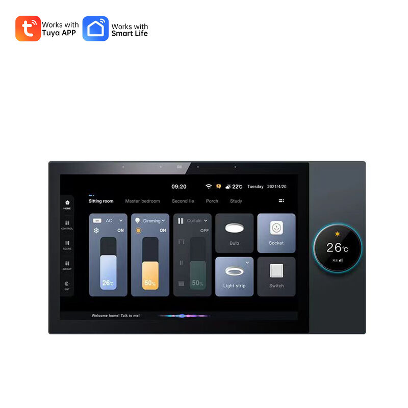 SIXWGH Luxury Upgrade 10-дюймовая панель управления умным домом Tuya WiFi Zigbee Gateway App Голос фоновая музыка Мульти-сценарийная панель
