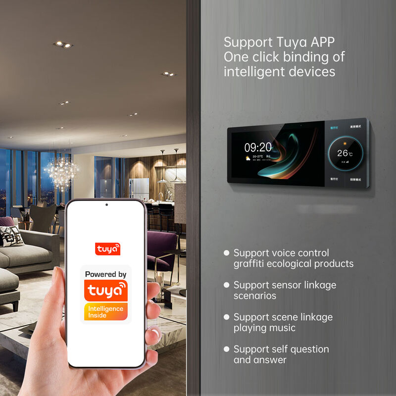 SIXWGH Luxury Upgrade 10-дюймовая панель управления умным домом Tuya WiFi Zigbee Gateway App Голос фоновая музыка Мульти-сценарийная панель