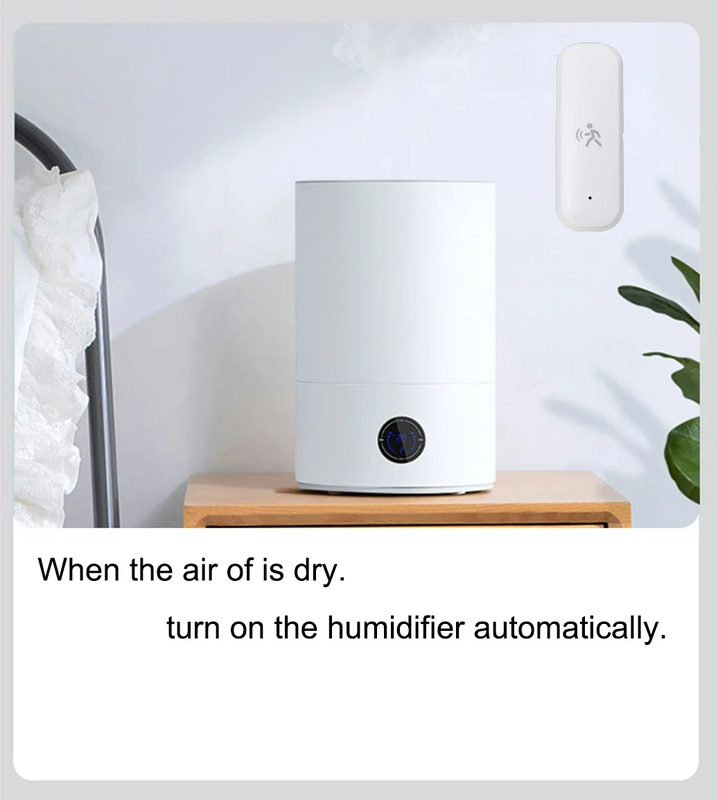 4 in 1 Zigbee Tuya mmWave Radar Human Motion Sensor | Brightness, Temperature, Humidity Detection Smart Sensor