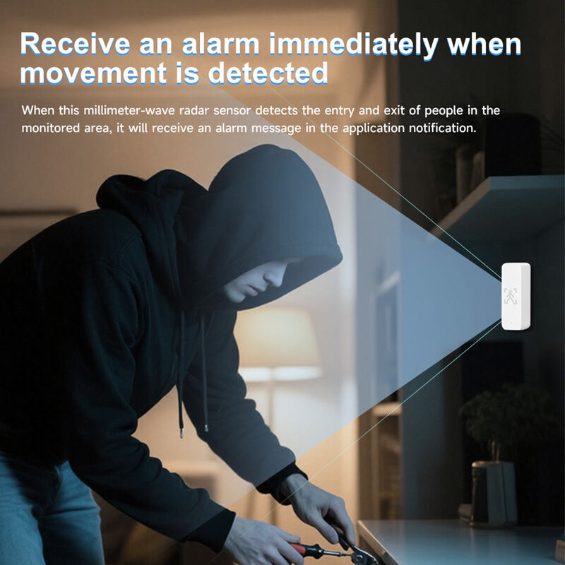 10G Millimeter Wave Radar Human Motion Sensor | WiFi Zigbee Version Optional, Tuya Smart Presence Sensor with Temp Humidity Lux Monitor