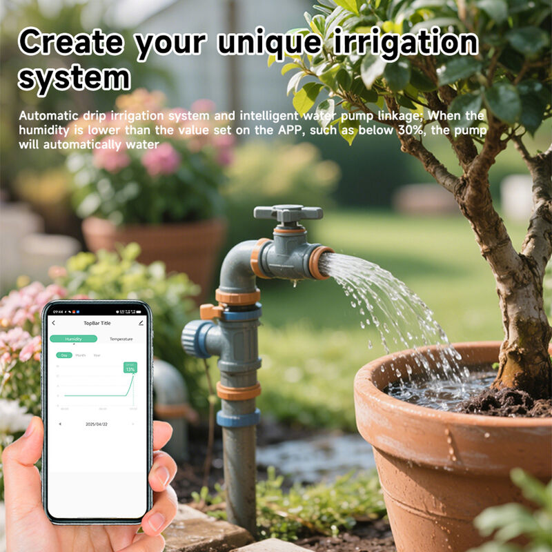 Smart Soil Tester Sensor, Zigbee/WiFi/Bluetooth Soil Moisture & Temperature Monitor with APP Remote Control, Real-Time Data Collection, Low Battery Alert, for Garden Greenhouse Indoor Plants