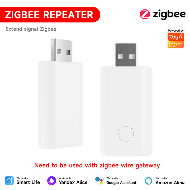 Tuya ZigBee Signal Repeater, USB Plug-and-Play Range Extender, 20-30m Coverage Expansion for Smart Home Devices, Compatible with Smart Life & Tuya App, Requires ZigBee Gateway