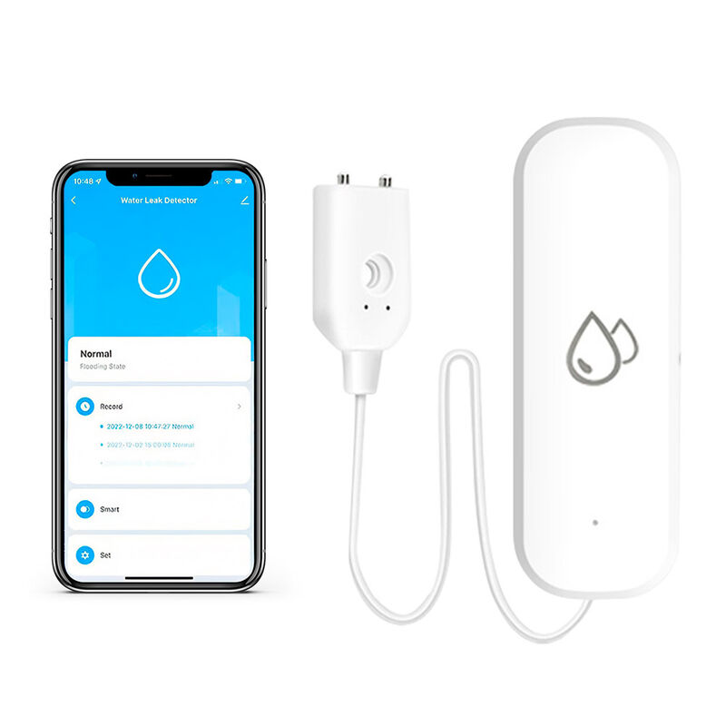 Smart WiFi/ZigBee Water Leak Sensor, Tuya App Remote Control, Real-time Alarm, Water Level & Leakage Detector for Home, Kitchen, Bathroom, Works with Alexa/Google