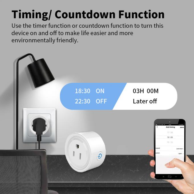 Гнездо Zigbee домашней автоматизации стенной розетки Wifi штепсельной вилки США умное беспроводное на открытом воздухе 4